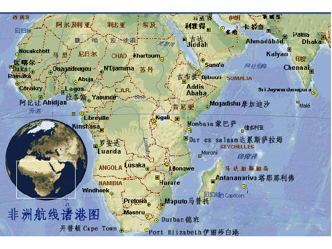 南美航线诸港图